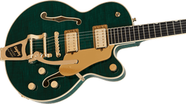 Gretsch 2401759837 Broadkaster Jr. LX Figured Semi-hollowbody Electric Guitar - Tropic Aura