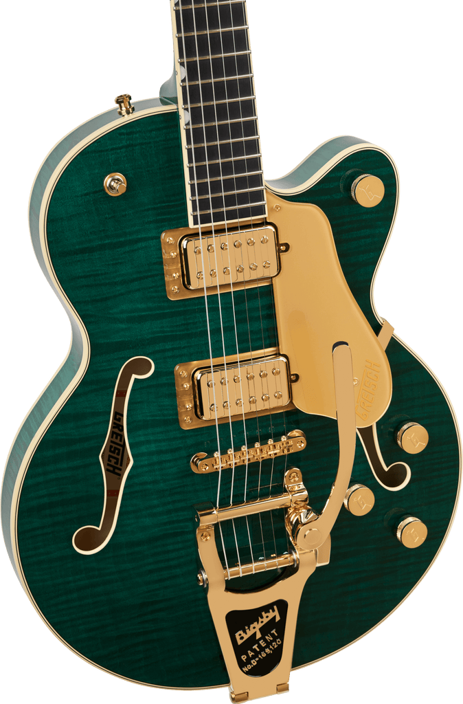 Gretsch 2401759837 Broadkaster Jr. LX Figured Semi-hollowbody Electric Guitar - Tropic Aura