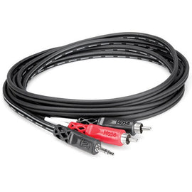 Hosa CMR-203 Stereo Breakout Cable - 3.5mm TRS Male to Left and Right RCA Male - 3 foot