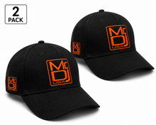Load image into Gallery viewer, 2 MR DJ Adjustable Black Baseball Cap  100% Cotton Unstructured Low Profile Hat