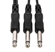 Load image into Gallery viewer, Hosa CYP-105, 1/4" TS Male to Dual 1/4" TS Male Y Cable - 5 Feet