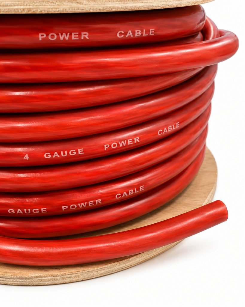 Absolute PROP4G50RD Pro Series Red 50 Feet 4 Gauge Ultra Flexible Power/Ground Battery Amp 12V Cable Wire for Auto, Car, Inverter, RV, Solar, Marine, Trucks