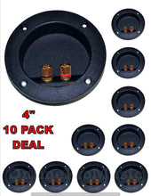 Load image into Gallery viewer, 10 PACK SPEAKER ROUND DJ BOX TERMINAL CUP GOLD POST SUBWOOFER CABINET ENCLOSURE