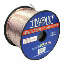Load image into Gallery viewer, Absolute USA SWH181000 1000' 18 Gauge Speaker Wire<br/>1000 Feet 18 Gauge Car Audio Stereo Home Theater Marine ATV Speaker Wire Transparent Clear Cable Soft Touch Cable