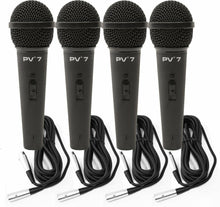 Load image into Gallery viewer, 4 Peavey PV7 ND Magnet Dynamic Microphone with 1/4" to XLR Cable