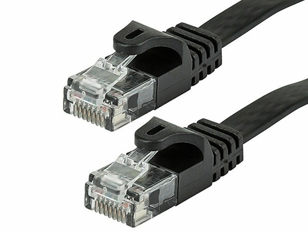 6 A-T 3' Cat6a Ethernet network patch cable RJ45 23AWG 600M solid copper wire 3' black