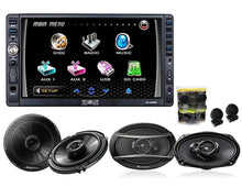 Load image into Gallery viewer, Absolute DD3000 Double Din DVD, CD, MP3 Player W/ Pioneer TS-F1634R 6.5" TS-A6966R 6x9 &amp; TW600