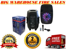 Load image into Gallery viewer, ABSOLUTE US3000BT 15" 2-Way PA/DJ Speaker with LED, Built-In Bluetooth, FM Radio