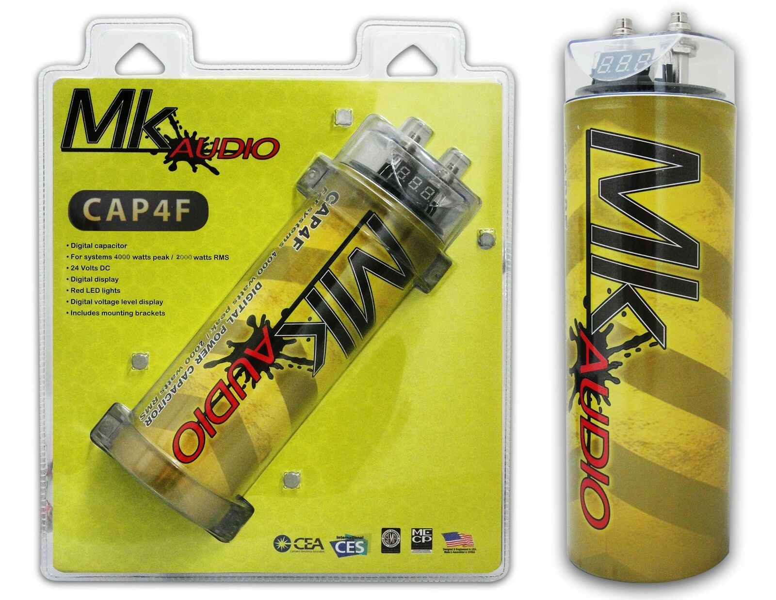 MK AUDIO CAP4F 4 Farad Power CAR Capacitor for Energy Storage to Enhance BASS DE