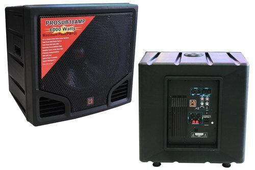 MR DJ PRO-SUB18AMP <br/>18-Inch 6000W Active Self-Powered PA DJ Subwoofer with Bluetooth USB/SD/FM and 2 Speaker Output