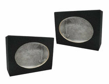 Load image into Gallery viewer, 2SQ6X9 6X9" SQUARE MDF SPEAKER BOX W/ BLACK Carpet &amp; Terminal Cups
