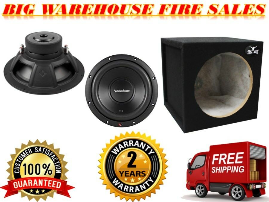 ROCKFORD FOSGATE R2D4-12 12" SUBWOOFER 500 WATTS + SS12 ENCLOSURE BASS PACKAGE