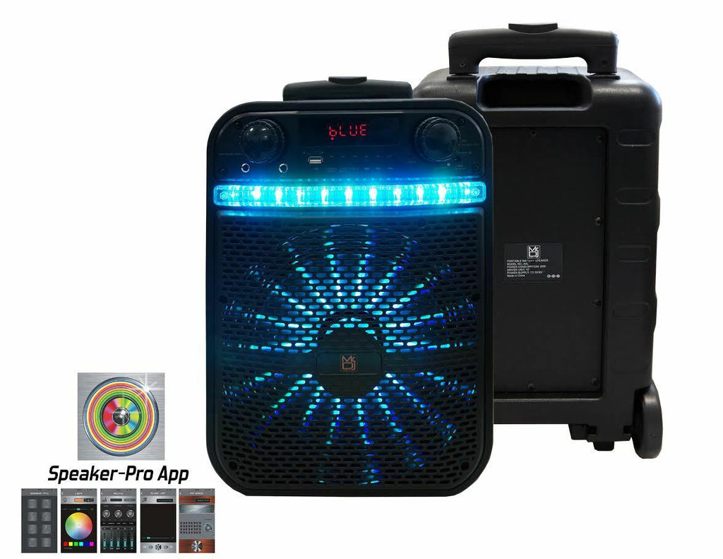MR Dj AXL 2000W 10 Inch Portable Speaker Bluetooth, Rechargeable Battery, App Control