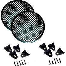 Load image into Gallery viewer, 2 Absolute DJS10 10" Subwoofer Grilles<br/>10" Inch Universal Speaker Subwoofer Grille Mesh Cover W/ Clips Screws Guard