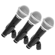 Load image into Gallery viewer, Samson R21 3-Pack Dynamic Vocal Cardioid Handheld Microphones+Mic Clips+Case