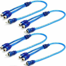 Load image into Gallery viewer, 4 Absolute  RCA Audio Cable "Y" Adapter Splitter 1 Male to 2 Female Plug Cable