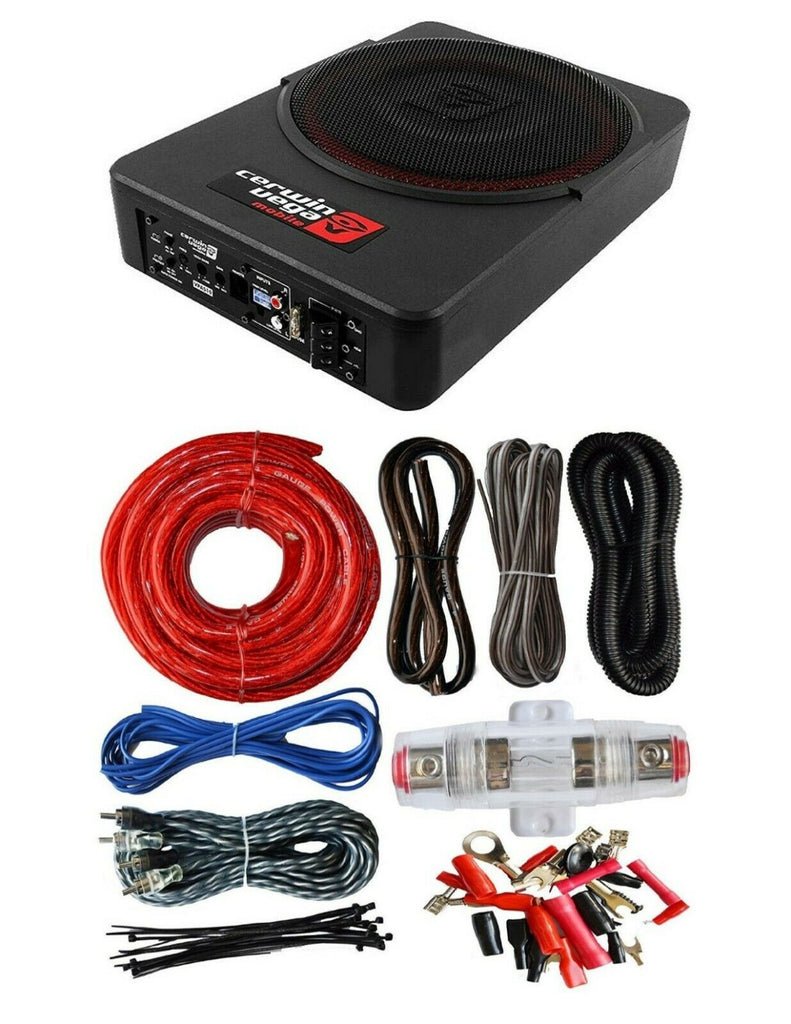 Cerwin Vega VPAS10 Under Seat Subwoofer Enclosure + KIT4R 4G AMP Kit