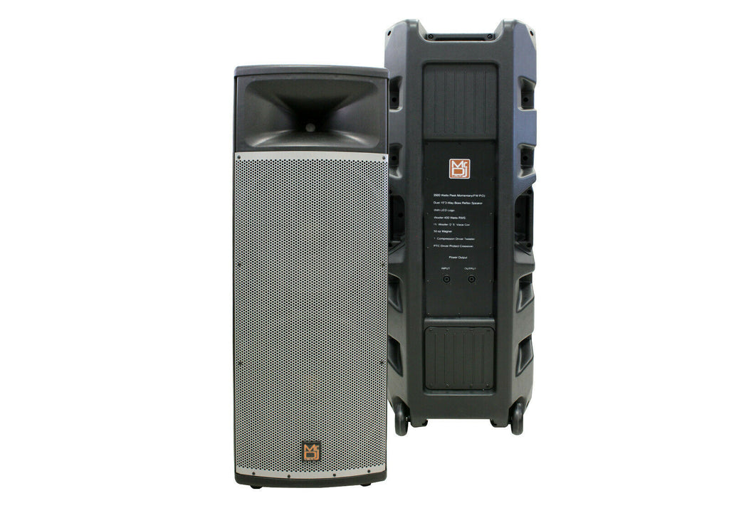 MR DJ PRO215S PRO PA DJ Dual 15" 3-Way Full-Range Passive DJ PA Multipurpose Live Sound Loudspeaker