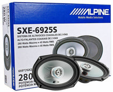 Load image into Gallery viewer, Alpine SXE Series 2-Way 6x9" Coaxial Speakers, 280W Peak Power (SXE-6925S)