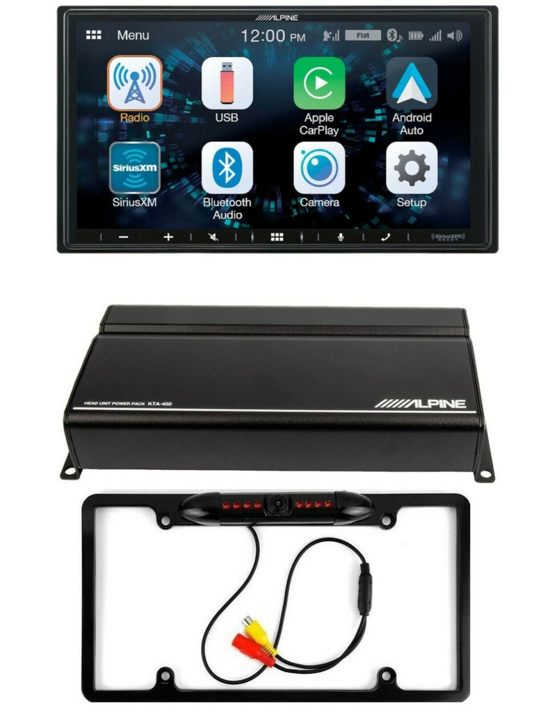 Alpine ILX-W670 + KTA-450 + CAM1800B Bundle 7" Mechless 400W Amplifier & Camera