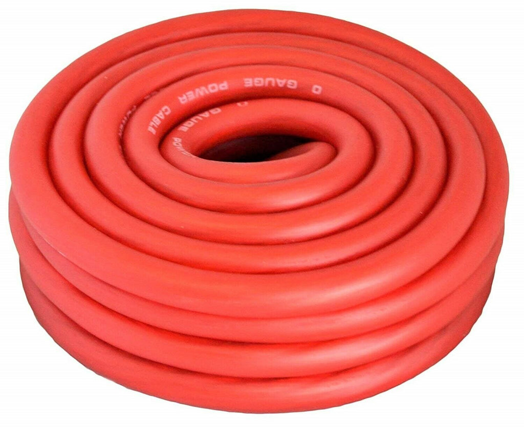 Absolute PW0G25RD 0 Gauge Red Amplifier Amp Power/Ground 1/0 Wire 25 Feet Superflex Cable