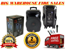 Load image into Gallery viewer, Mr. Dj 15" 4000W Bluetooth DSP FM Radio USB Portable PA DJ Speaker Microphone