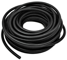 Load image into Gallery viewer, American Terminal 100 Feet Black 1/4" Split Loom Split Wire Loom Conduit Corrugated Plastic Tubing Sleeve for Various Automotive, Home, Marine, Industrial Wiring Applications, Etc.