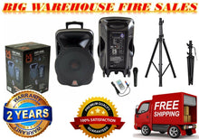 Load image into Gallery viewer, Mr. Dj DSP4000 PA DJ 15" 4000W DSP FM Bluetooth Speaker and Stand