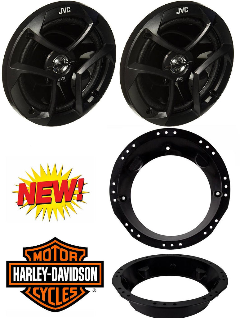 Speaker Adapter Fit 98-13 Harley Davidson Touring Model + JVC 6.5" Speakers 300W
