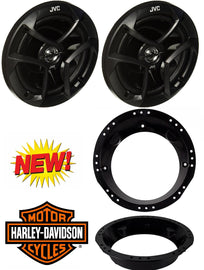 Speaker Adapter Fit 98-13 Harley Davidson Touring + JVC 6.5