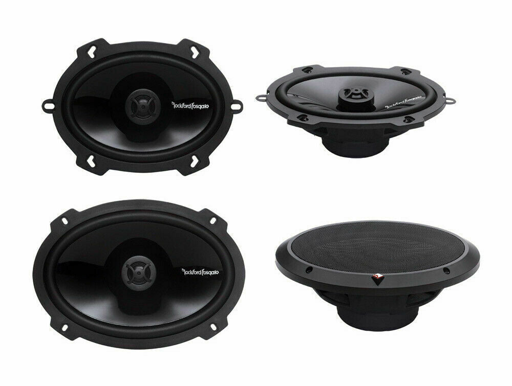 2) Rockford Fosgate P1572 5x7" 120W + 2) P1692 6x9" 150W 2 Way Car Speakers