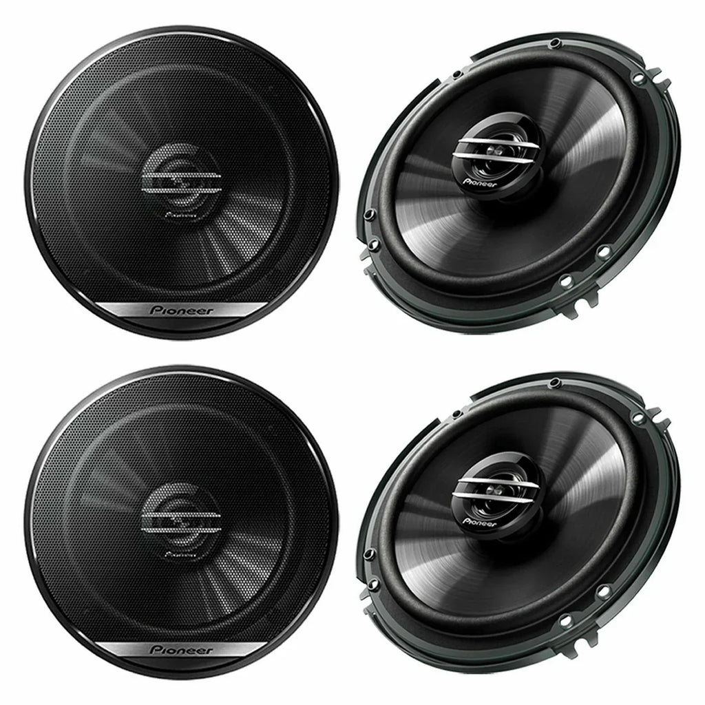 4 X Pioneer 6.5" Car Audio Stereo Front & Rear Speakers W/Mounting Bracket & Harness