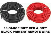 Load image into Gallery viewer, MK Audio 18 Gauge Wire 50' Red &amp; 50' Black Primary Remote Power Ground Wire Cable