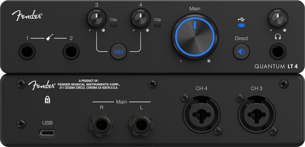 PreSonus 2777700613 Fender Studio Quantum LT 4 USB-C Audio Interface