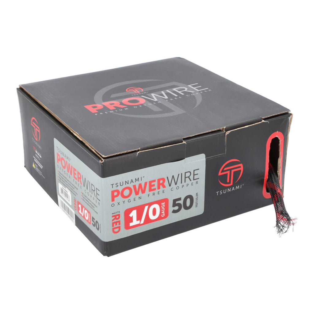 Tsunami TSX-PWR0 50Ft Spool Red 0ga w/Acc Kit