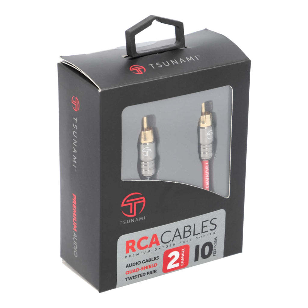 Tsunami TSX-RCA10 2 Channel 10 Ft RCA Cable