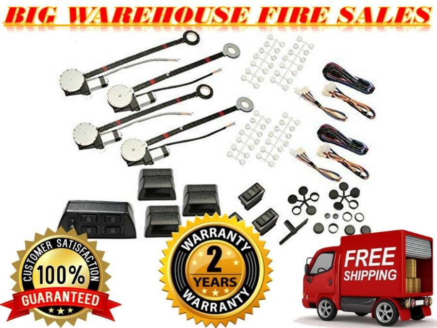 Absolute High Quality Universal Electric Power 4 Window Kit with Switch Kit