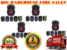 Load image into Gallery viewer, 4 MR DJ PSE-80BT 8" Portable Active Speaker Rechargeable Battery Party Speaker Bluetooth 1200 Watts P.M.P.O