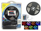 Absolute 5M LED RGB Color LED Ribbon Kit Power Plug Remote, Water Resistant