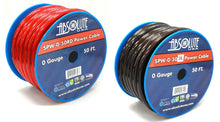 Load image into Gallery viewer, Absolute SPW-0-50RD &amp; SPW-0-50BK<BR/> 1/0 Gauge 50 FT Xtreme Twisted Power/Ground Battery Wire Cables Set One Red &amp; One Black