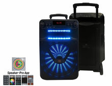 Load image into Gallery viewer, Mr Dj ART Bluetooth Speaker <BR/>12" Portable Speaker with Bluetooth/Rechargeable Battery and App Control