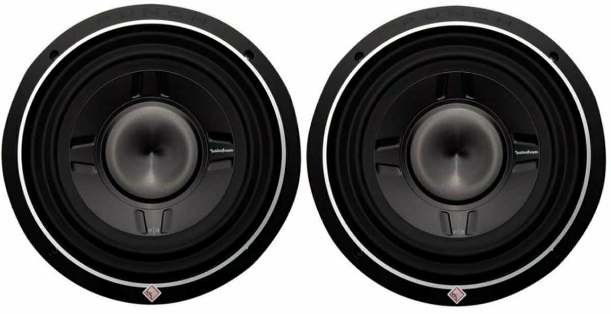 2 Rockford Fosgate P3SD4-12 1600W 12" Dual 4Ohm Shallow Mount Truck Car Subwoofer