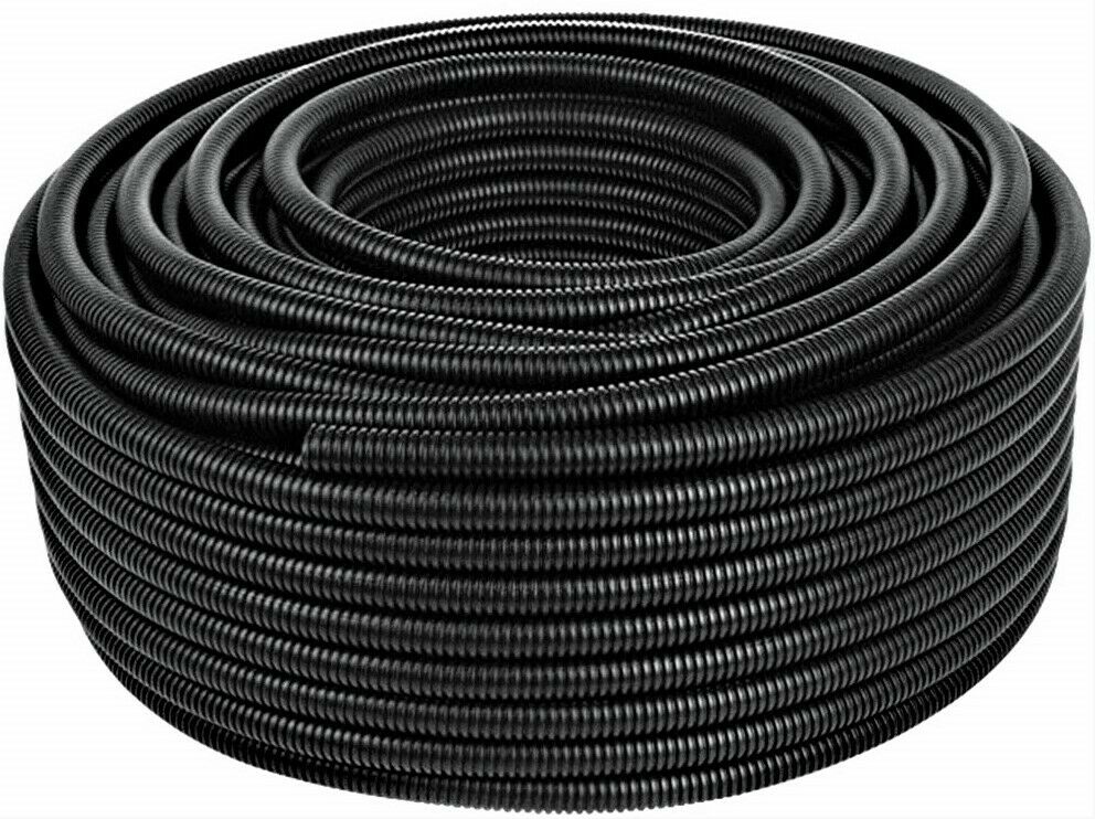 ASLT12-100 100' 1/2" 10mm Split Wire Loom Conduit Polyethylene Corrugated Tubing Sleeve Tube
