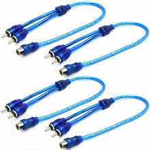 Load image into Gallery viewer, 4 Absolute  RCA Audio Cable "Y" Adapter Splitter 1 Female to 2 Male Plug Cable