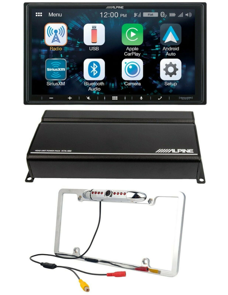 Alpine ILX-W670 + Alpine KTA-450 + CAM1800C Car Stereo 7" Mechless Amplifier Camera