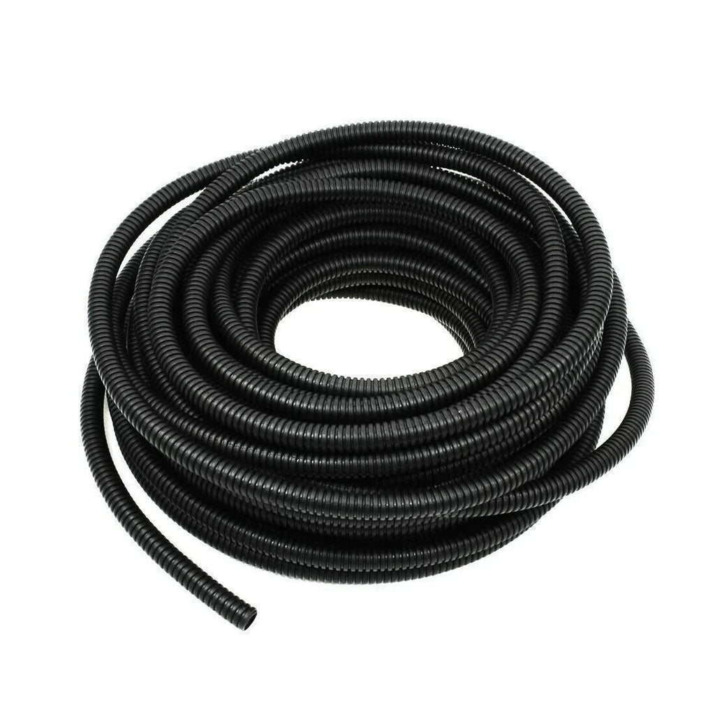 2 Rolls 100 Ft 1" Split Wire Loom Conduit Polyethylene Black Tubing Sleeve Tube