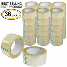 Load image into Gallery viewer, 36 Rolls 2" x 110 Yards, 330 ft. Clear Carton Sealing Packing Package Tape