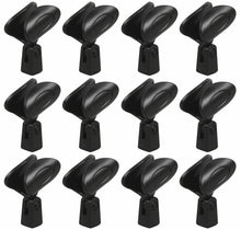 Load image into Gallery viewer, 12 MR DJ MC02 Universal Microphone Clip Flex Plastic Copper Threading