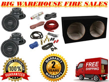Load image into Gallery viewer, ROCKFORD FOSGATE R2D4-12 12" SUBWOOFER, ENCLOSURE BASS PACKAGE + 4G AM KIT