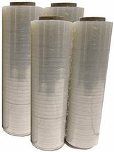 Load image into Gallery viewer, BM Paper 18" x 1500 Square Feet 80 Gauge 4 Rolls Pallet Wrap Stretch Film Hand Shrink Wrap